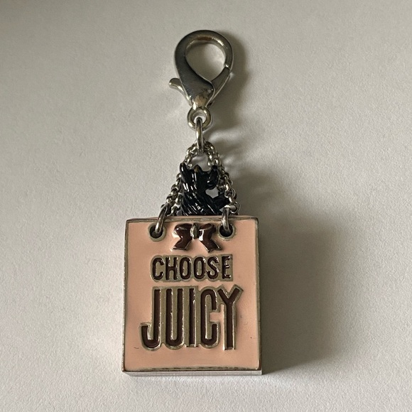 Juicy Couture Pink Yorkie In A Shopping Bag Charm - Picture 3 of 9